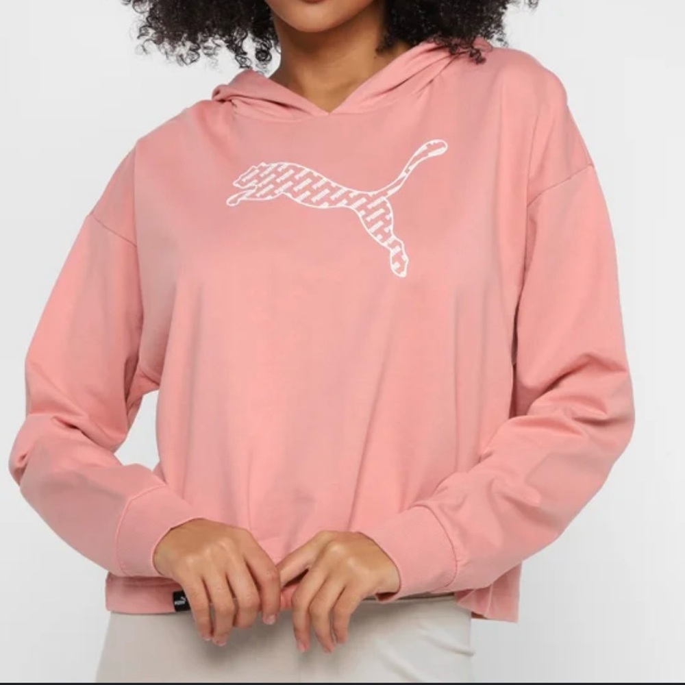 Puma Women's Blush Pink Hoodie Size L